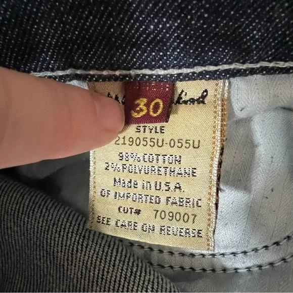 7 For All Mankind Low Rise Bootcut Jeans Sz 30 Classic Y2K Flare Flower Patch - Picture 7 of 11